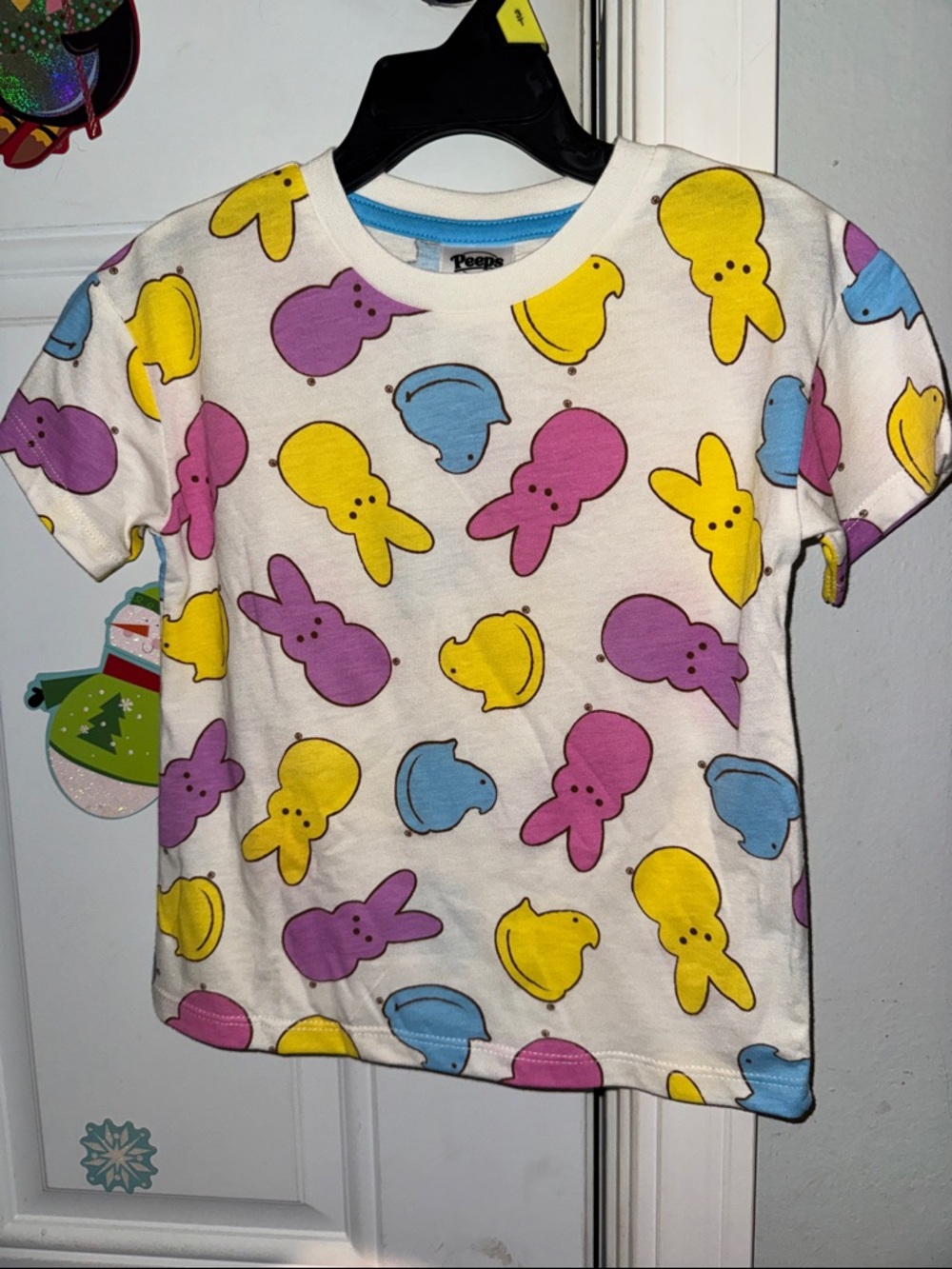 Peeps® Kids Short Sleeve Tee in White with Yellow, Pink & Blue